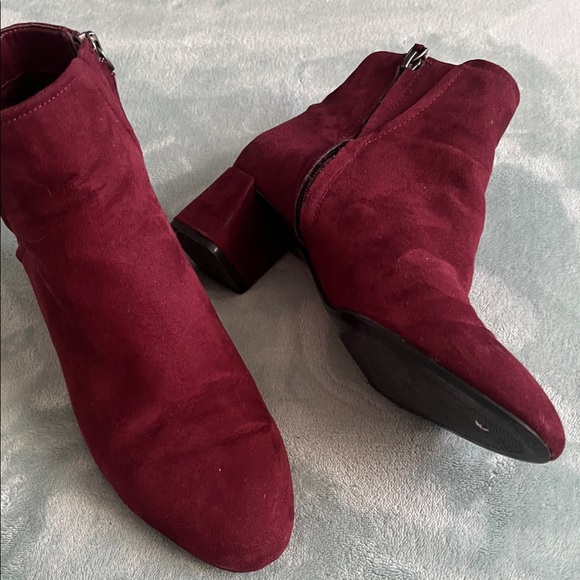 Mango Deep Red Ankle Boots - Picture 2 of 6